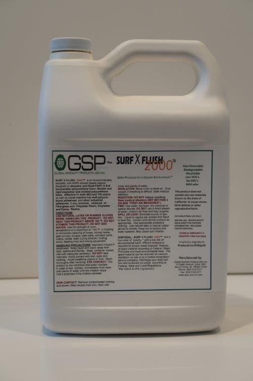 GSP Surf X Flush 2000 1 Gallon Polyurethane & Adhesive Cleaner 02
