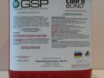 GSP CIRR D-Bond Crystallized Isocyanates Resin Remover 1 Gallon