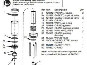 Graco Air Cylinder Part 24J673 for sale online 